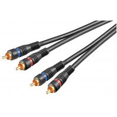 Laidas 2RCA - 2RCA (K-K) 3m gold Goobay 